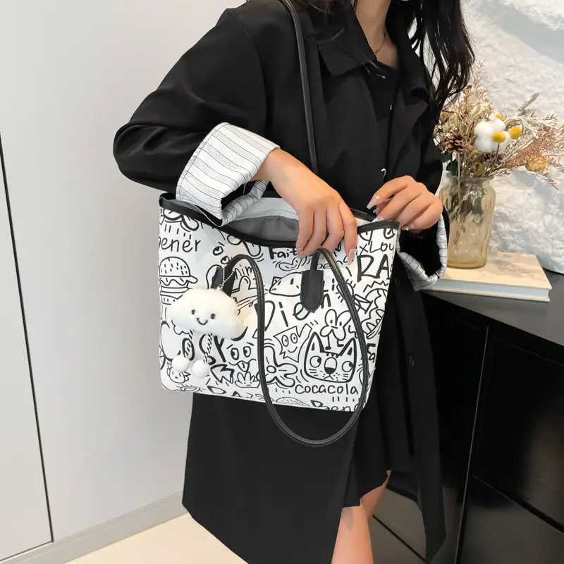 Printed Large Capacity Tote Bag for Women - Image 5