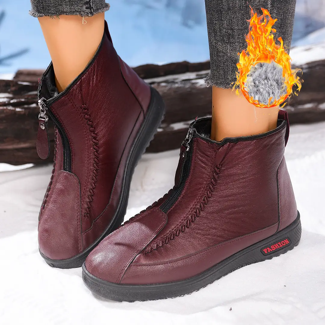 Winter Thickeneded Velvet Warm Boots Mom Soft Sole Middle-Aged and Elderly Women's Shoes Cross-Border Amazon Temu Dropshipping