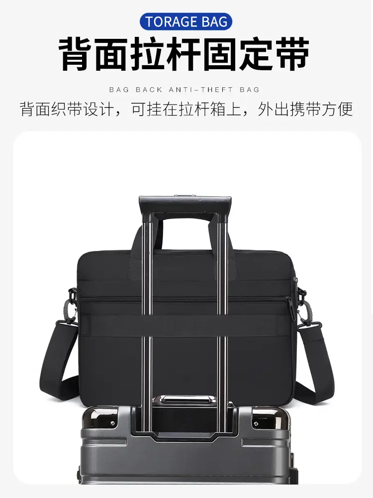 Men's Business Briefcase Crossbody Bag Large Capacity — feature 4