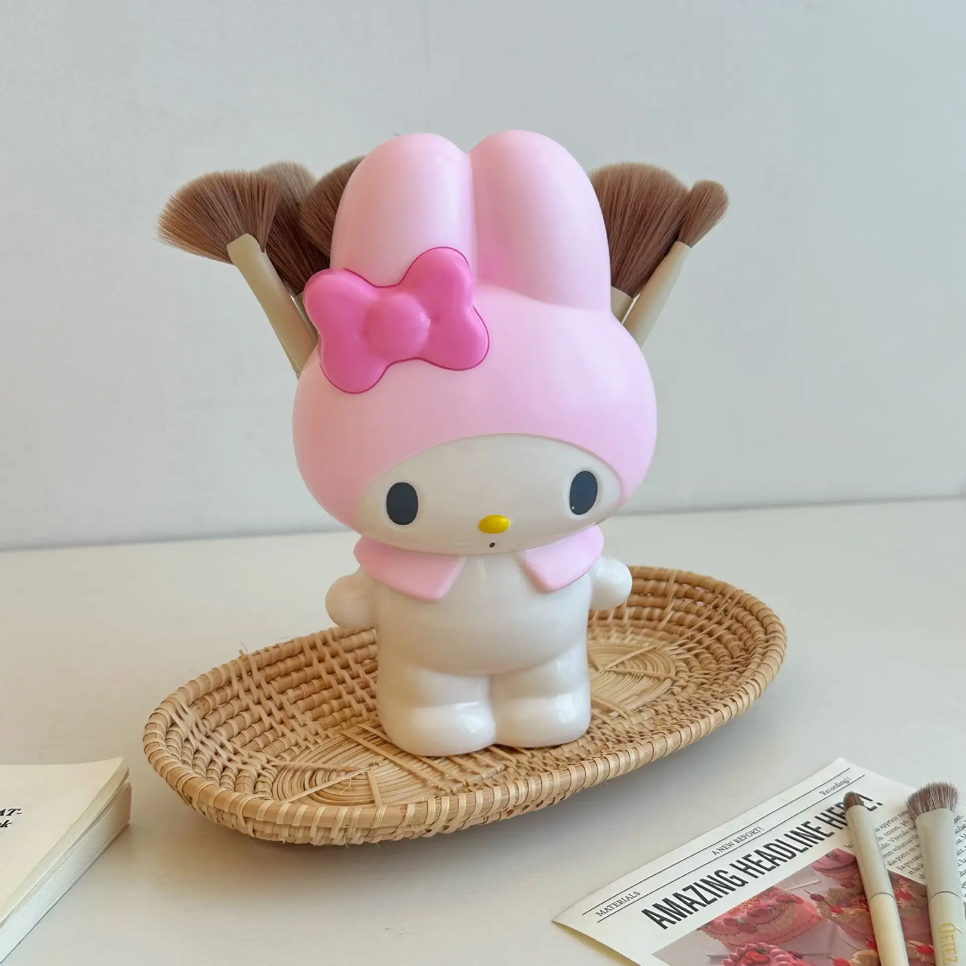 Hello Kitty Makeup Brush Storage Tube with Cat Design