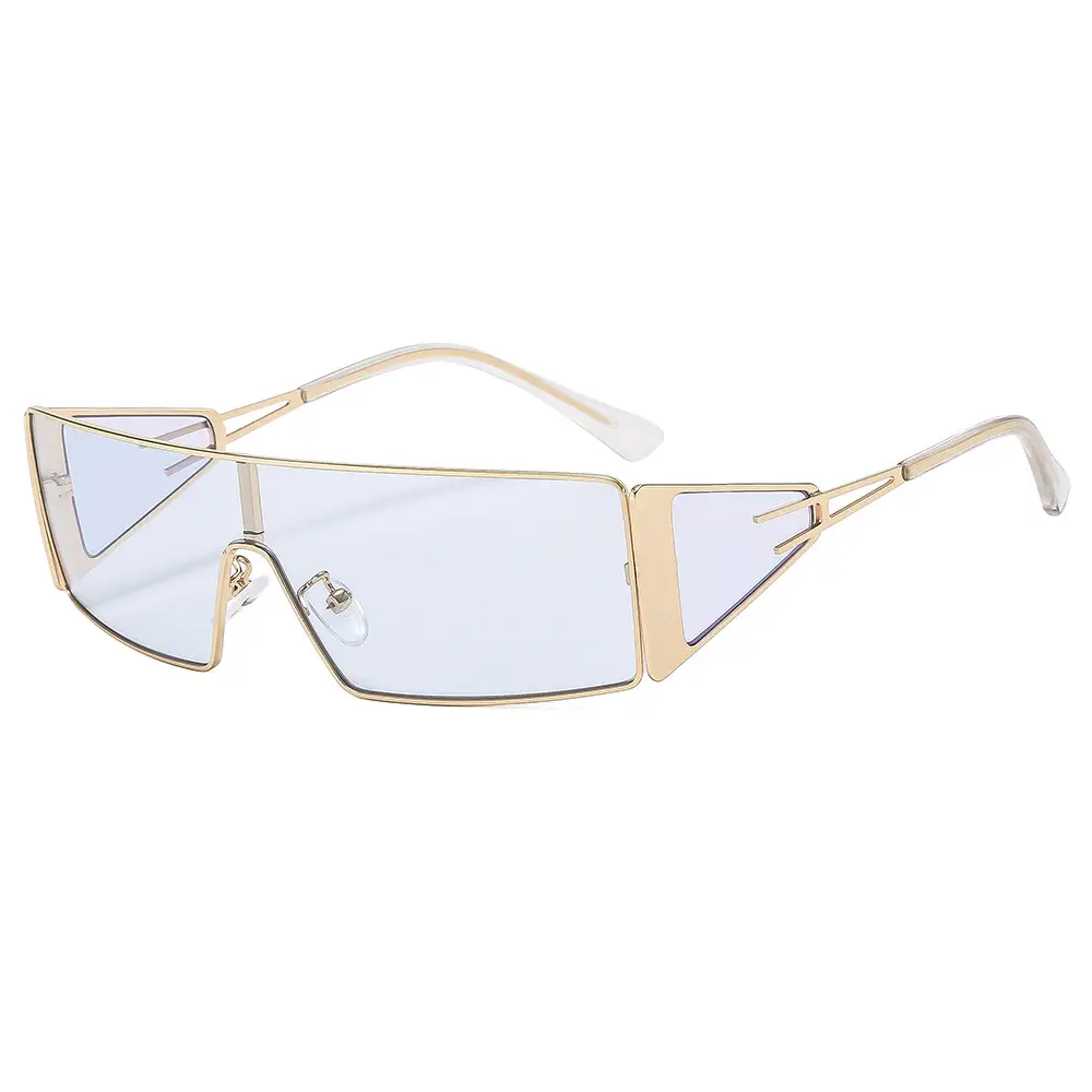 New Metal Frame Sunglasses Yellow Hot Girl Summer Cycling Outdoor