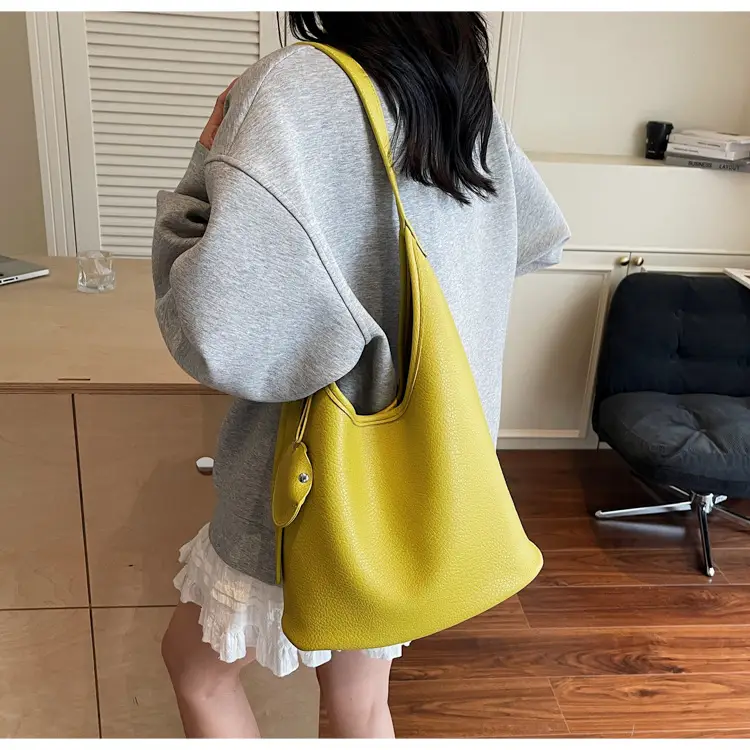Women Korean Retro Lychee Bucket Bag 2025 — feature 15