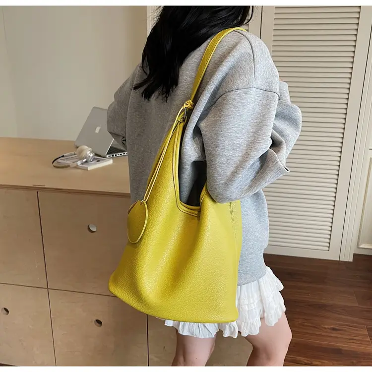 Women Korean Retro Lychee Bucket Bag 2025 — feature 16
