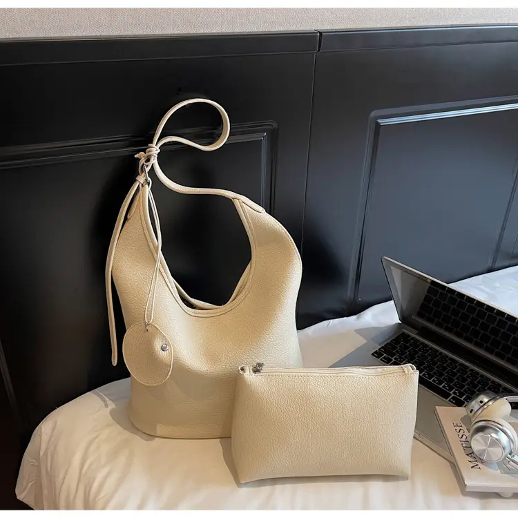 Women Korean Retro Lychee Bucket Bag 2025 — feature 23