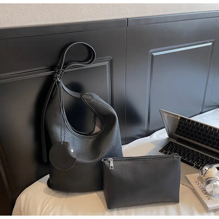 Women Korean Retro Lychee Bucket Bag 2025 — feature 24