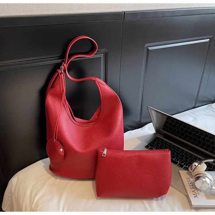 Women Korean Retro Lychee Bucket Bag 2025 — feature 25