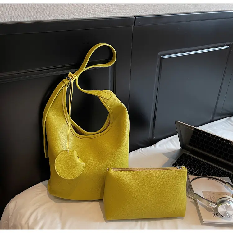 Women Korean Retro Lychee Bucket Bag 2025 — feature 27