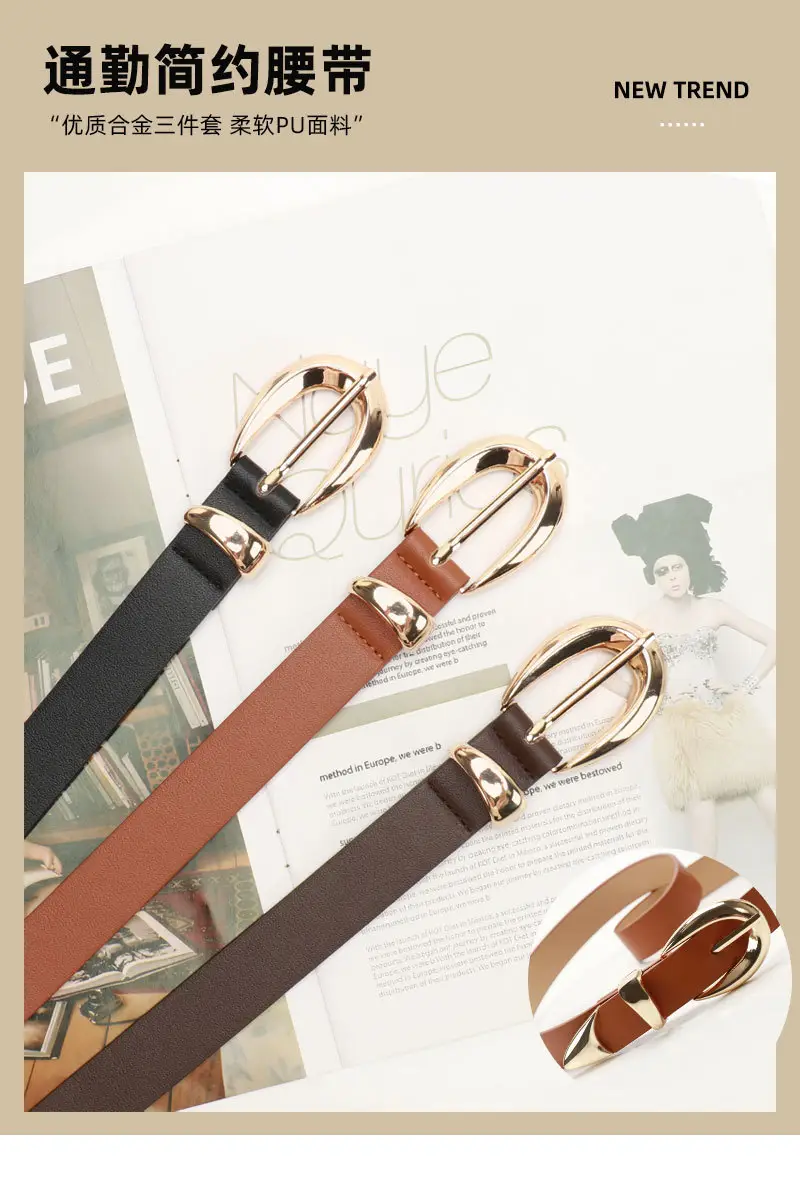 Gold Alloy Three-Piece Belt Set for Women — feature 20