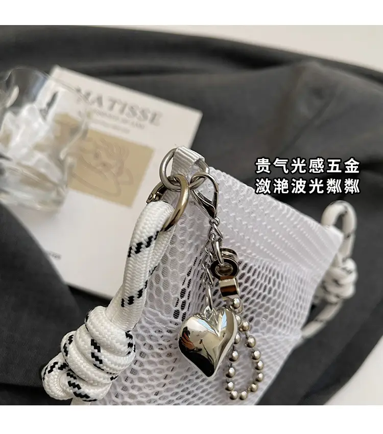 Sweet Pink Mesh Phone Bag for Women — feature 7