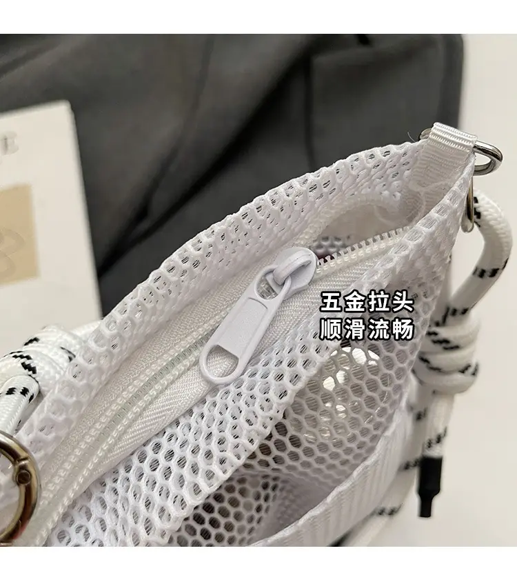 Sweet Pink Mesh Phone Bag for Women — feature 9