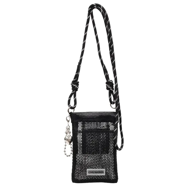 Sweet Pink Mesh Phone Bag for Women