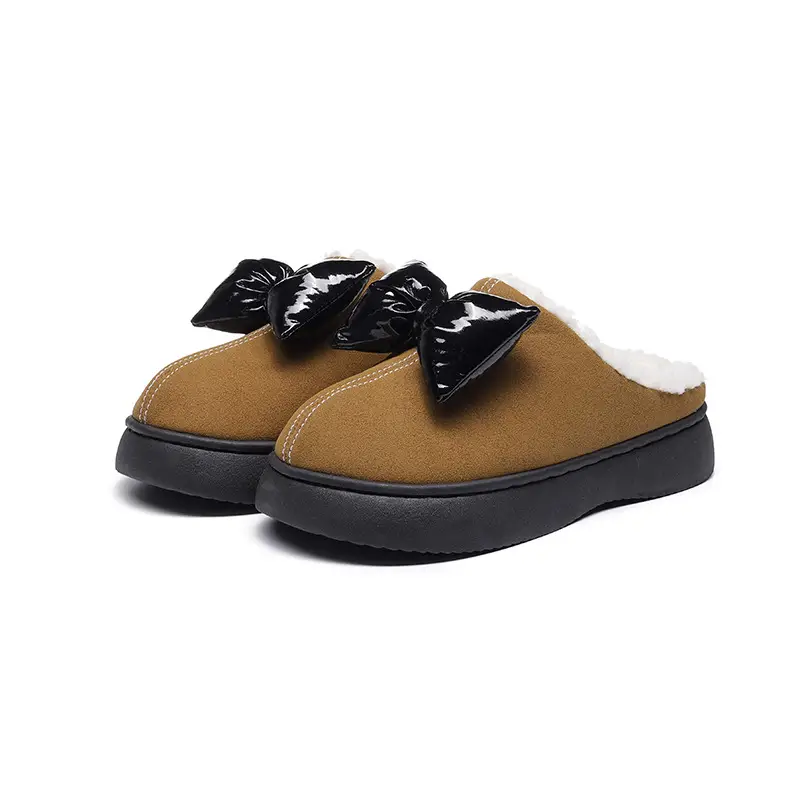 Women's Autumn and Winter Fleece-Lined Warm Thick-Soled Cotton Slippers That Feel Like Stepping on Shit, Stain-Resistant, Cute and Deodorant, Women's Winter Home Cotton Slippers