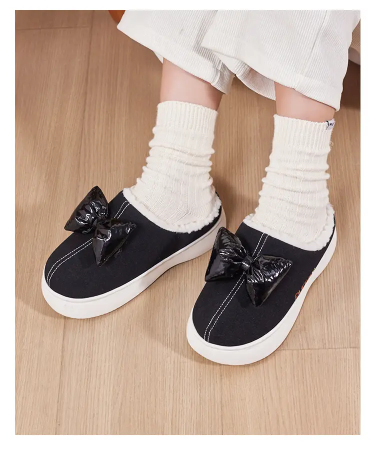 Women's Autumn and Winter Fleece-Lined Warm Thick-Soled Cotton Slippers That Feel Like Stepping on Shit, Stain-Resistant, Cute and Deodorant, Women's Winter Home Cotton Slippers — feature 17