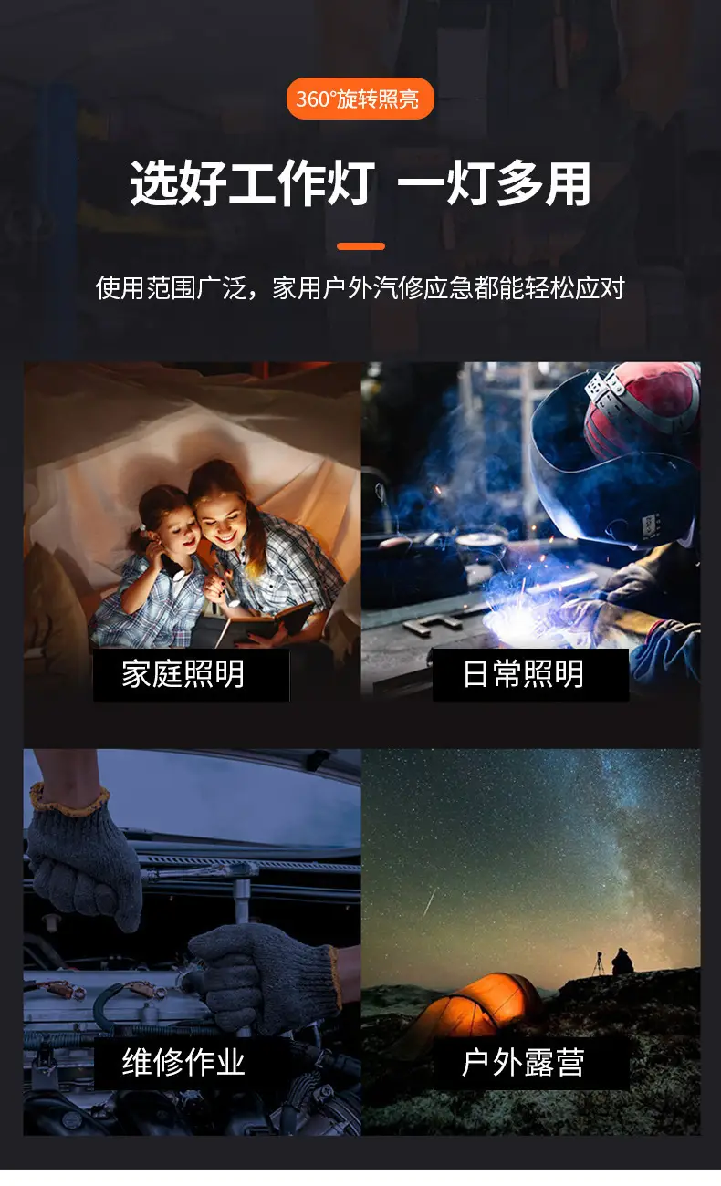Foldable Emergency Magnetic Flashlight with Strong LED Light β feature 8