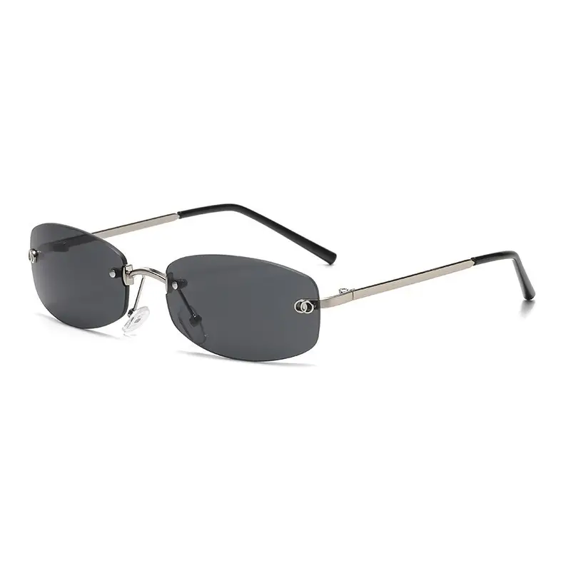 Anti-UV Rimless Sunglasses for Women High-End Jennie's Style - Image 10