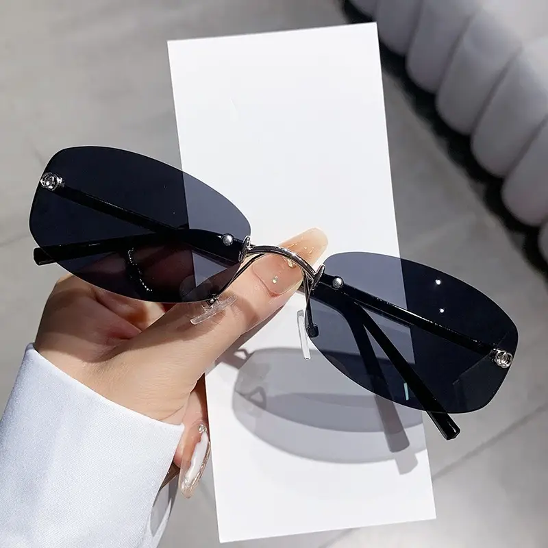 Anti-UV Rimless Sunglasses for Women High-End Jennie's Style