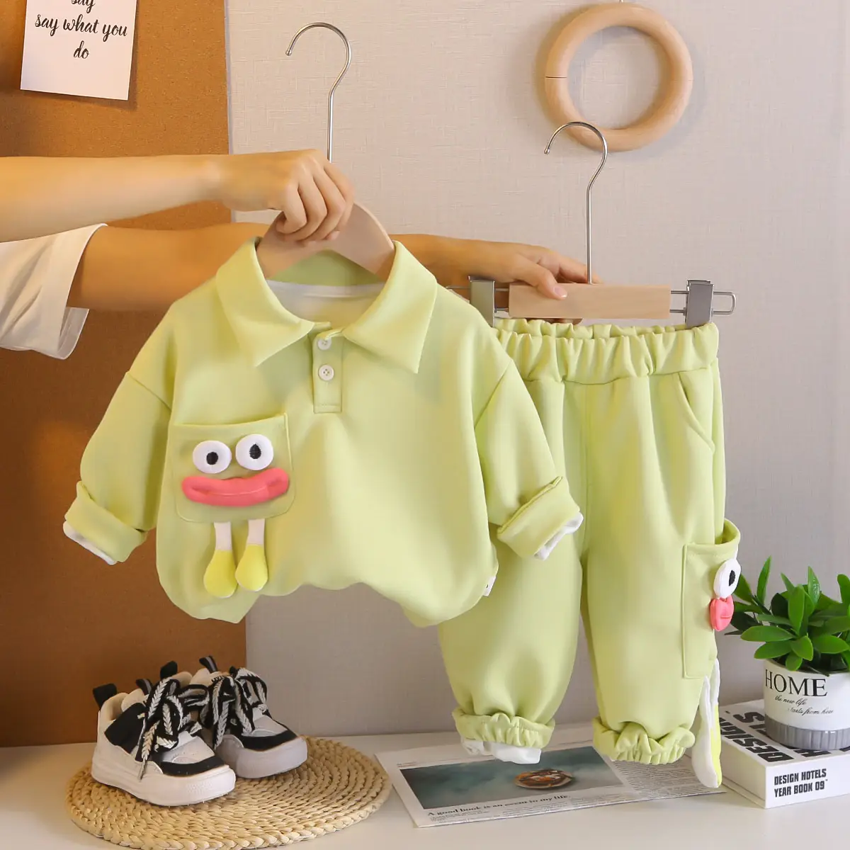 2025 Kids Cotton Hats Sunshade Caps Two-Piece Set — feature 9