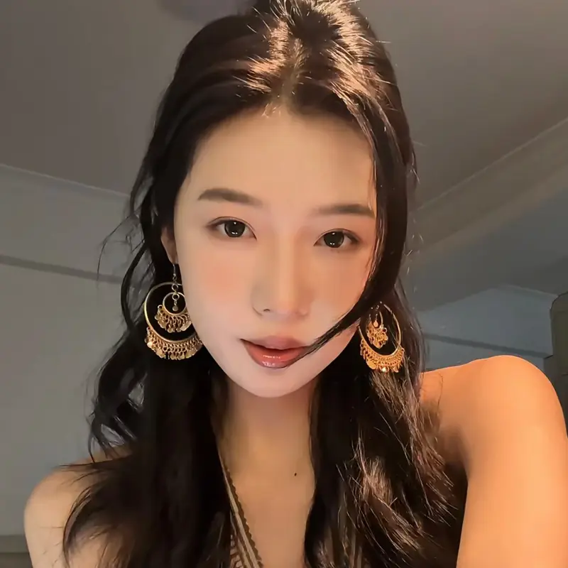 Retro Ethnic Style Round Cut Out Earrings Bohemian Elegant Elegant Earrings Niche Fashion Accessible Luxury Earrings for Women