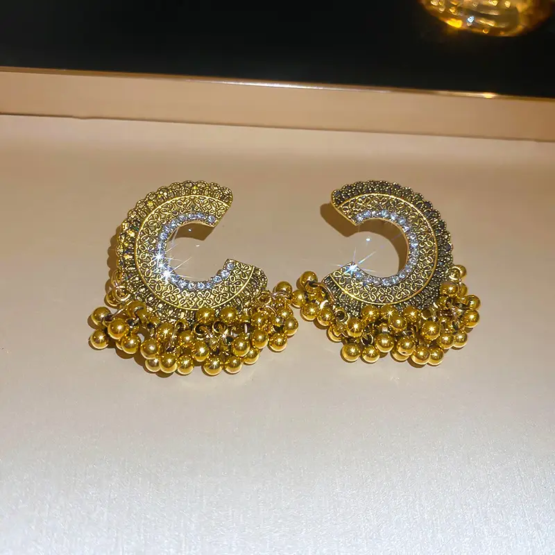 Retro Ethnic Style Round Cut Out Earrings Bohemian Elegant Elegant Earrings Niche Fashion Accessible Luxury Earrings for Women — feature 10