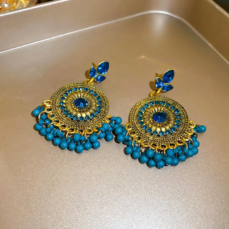 Retro Ethnic Style Round Cut Out Earrings Bohemian Elegant Elegant Earrings Niche Fashion Accessible Luxury Earrings for Women — feature 17