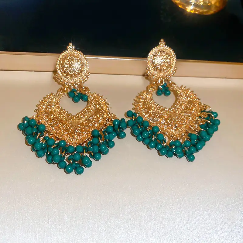 Retro Ethnic Style Round Cut Out Earrings Bohemian Elegant Elegant Earrings Niche Fashion Accessible Luxury Earrings for Women — feature 23