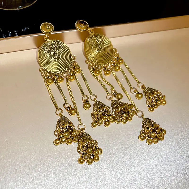 Retro Ethnic Style Round Cut Out Earrings Bohemian Elegant Elegant Earrings Niche Fashion Accessible Luxury Earrings for Women — feature 24