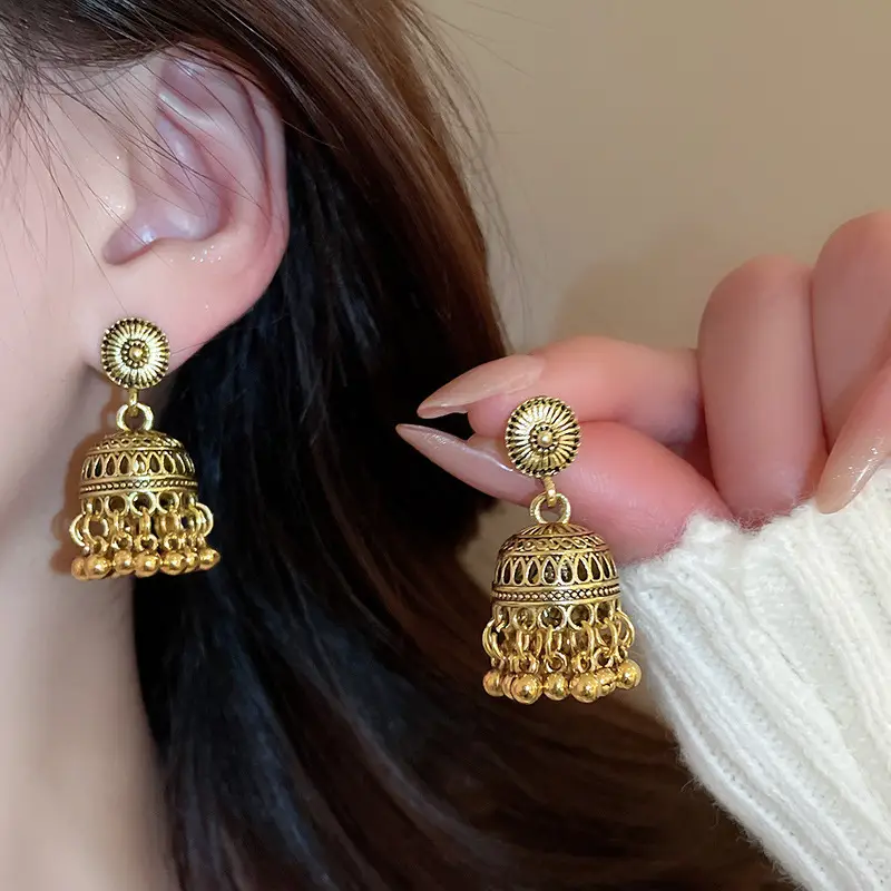 Retro Ethnic Style Round Cut Out Earrings Bohemian Elegant Elegant Earrings Niche Fashion Accessible Luxury Earrings for Women — feature 40