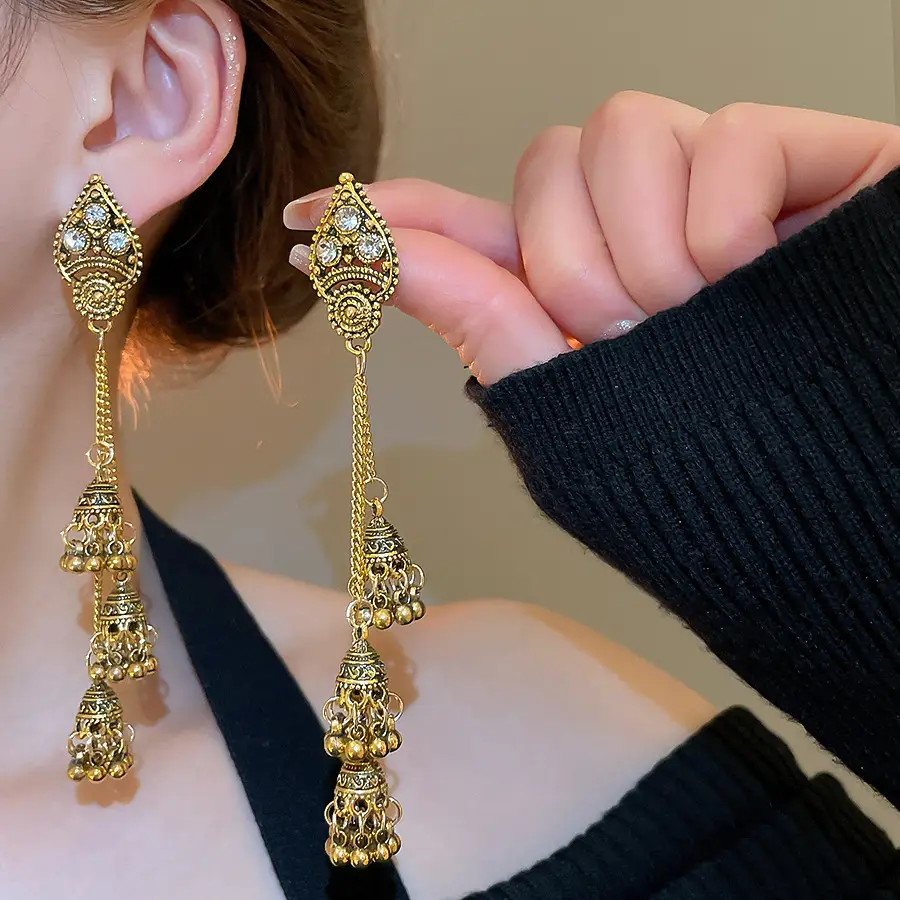 Retro Ethnic Style Round Cut Out Earrings Bohemian Elegant Elegant Earrings Niche Fashion Accessible Luxury Earrings for Women — feature 45