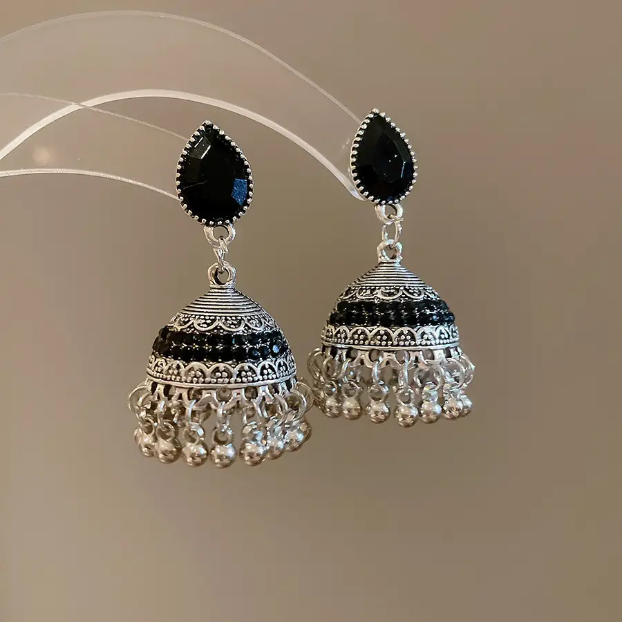 Retro Ethnic Style Round Cut Out Earrings Bohemian Elegant Elegant Earrings Niche Fashion Accessible Luxury Earrings for Women