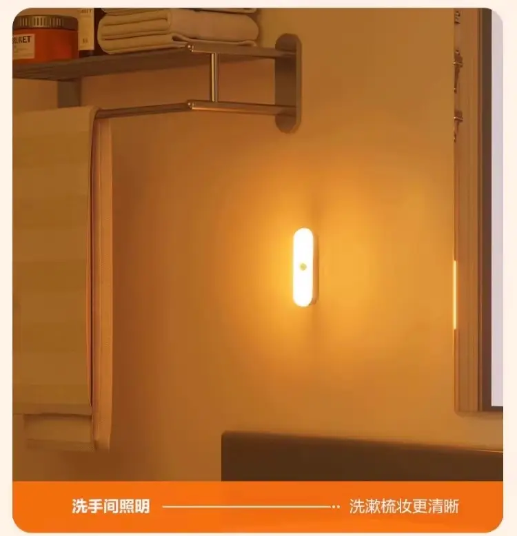 Human Body Sensor Night Light Smart Rechargeable Voice-Controlled Light Home Wireless Aisle Wall Night Corridor Sensor Light — feature 17
