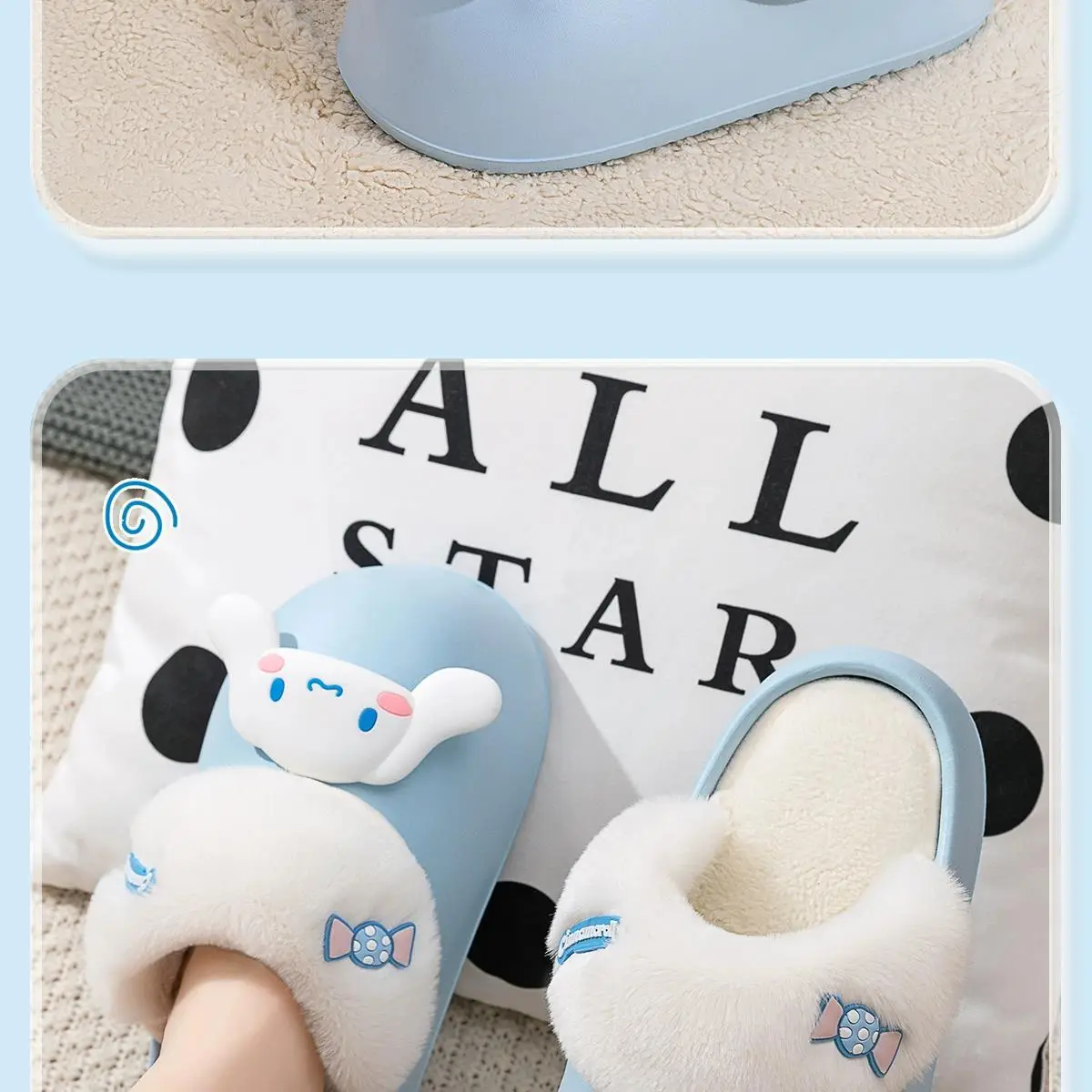 Hello Kitty Stuffed Cotton Slippers Red Winter — feature 16