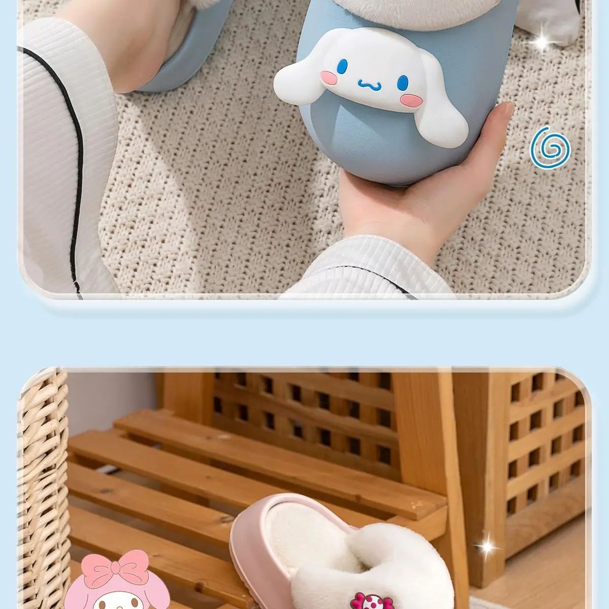 Hello Kitty Stuffed Cotton Slippers Red Winter — feature 17