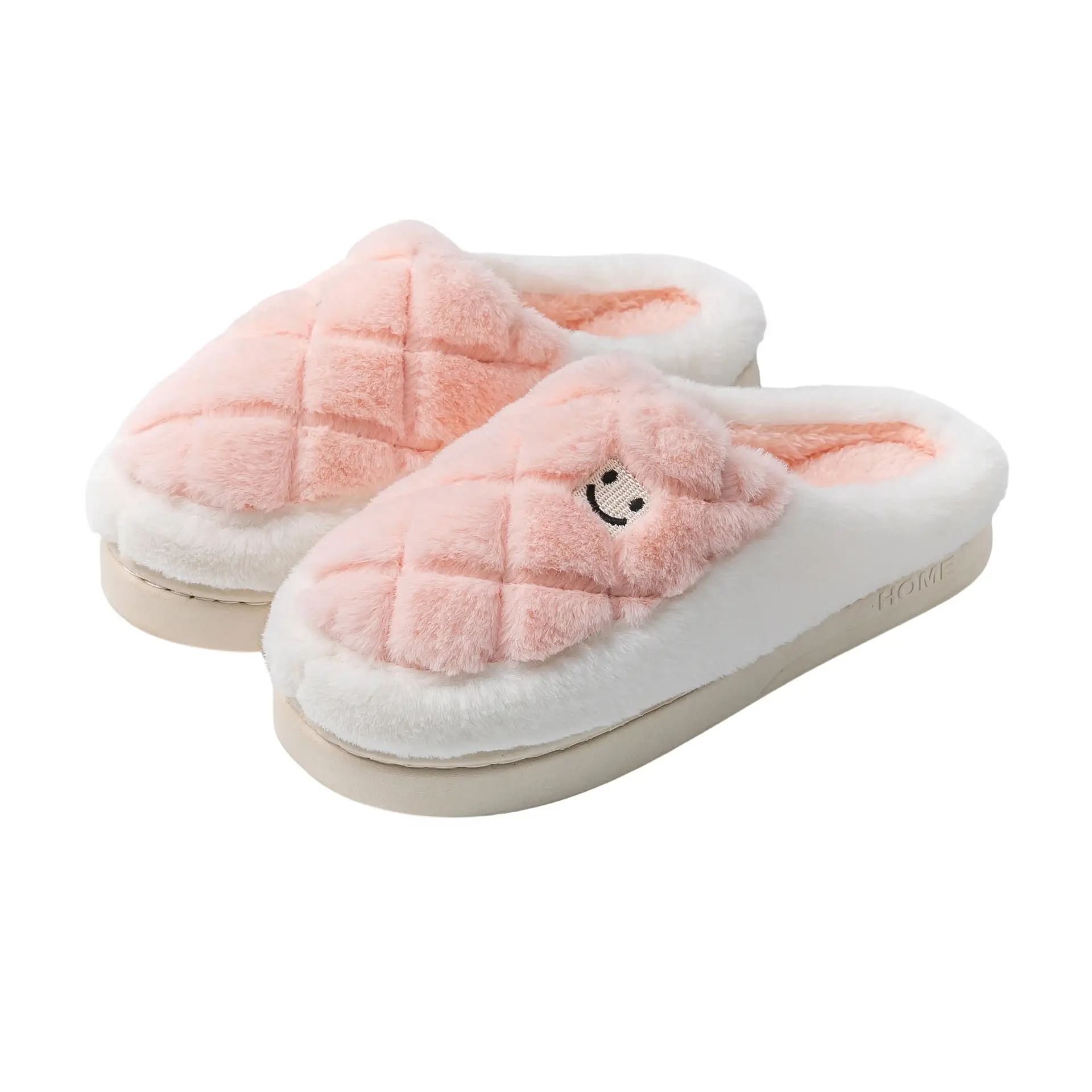 Warm Cotton Furry Slippers for Women Winter Indoor
