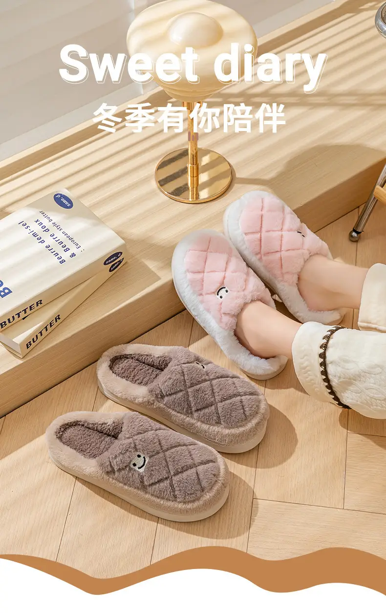 Warm Cotton Furry Slippers for Women Winter Indoor — feature 1