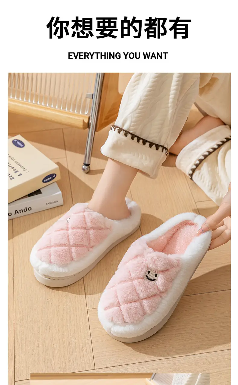 Warm Cotton Furry Slippers for Women Winter Indoor — feature 17