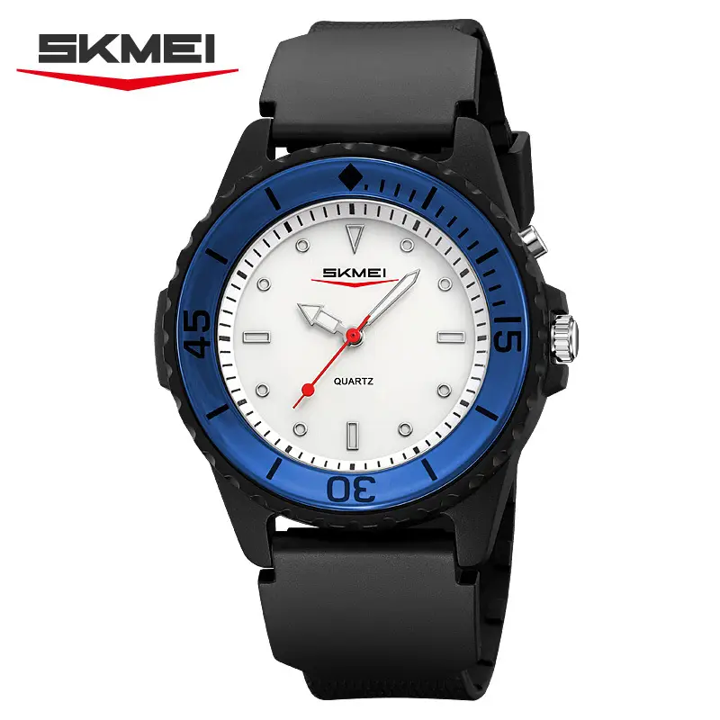 Black Sporty Men's Quartz Watch with Red Second Hand