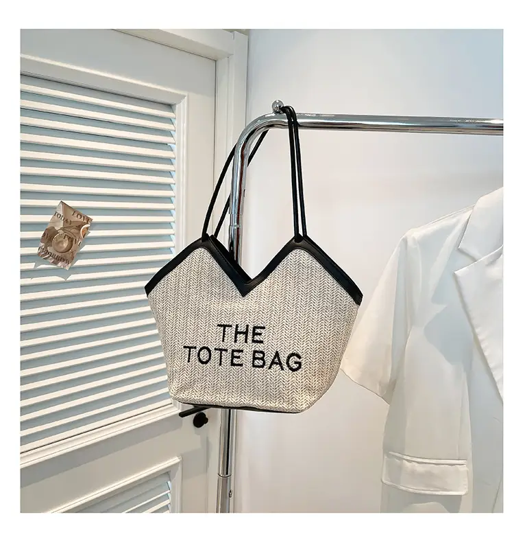 Women Straw tote bag with leather handles 2025 — feature 21