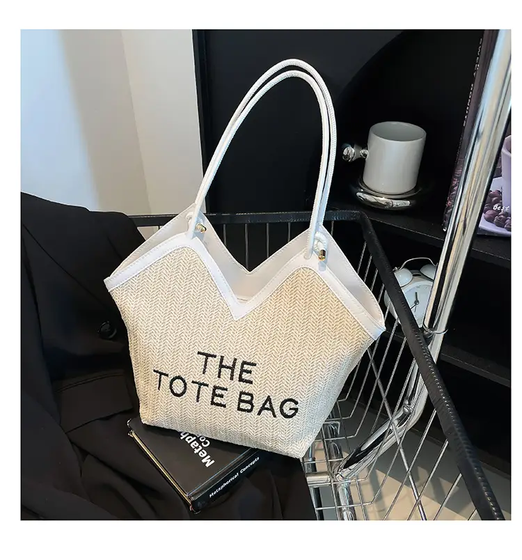 Women Straw tote bag with leather handles 2025 — feature 24