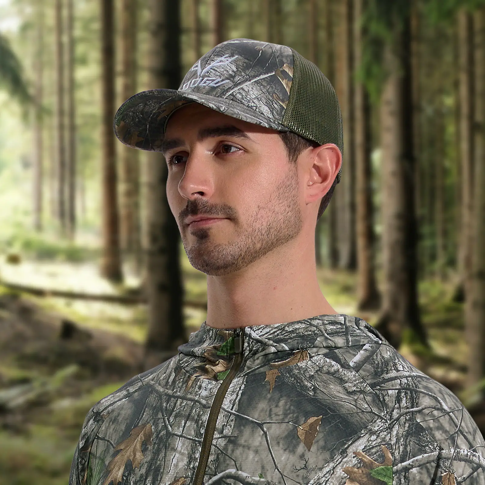 Blue Tactical Camouflage Cap with Logo