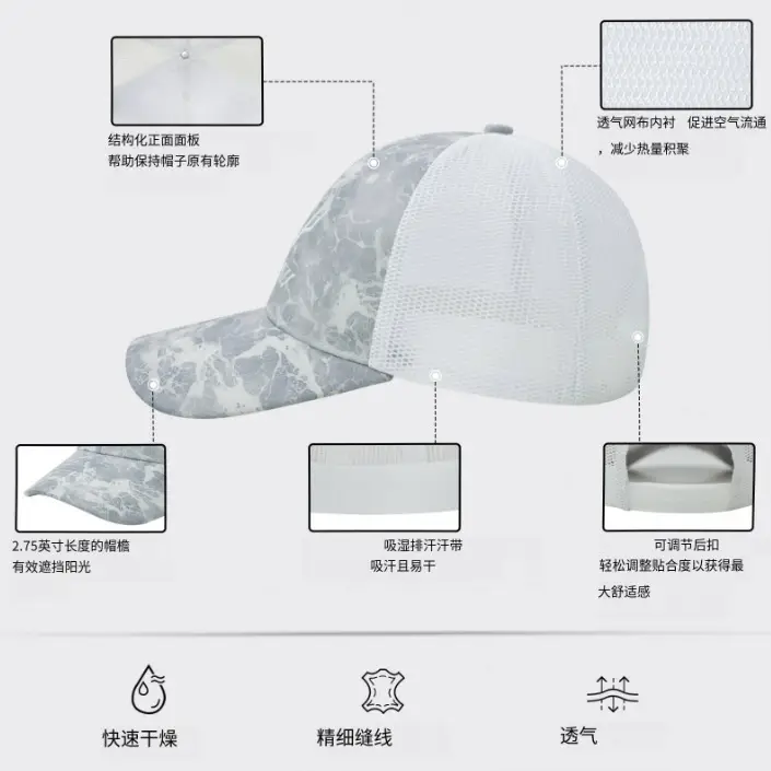 Blue Tactical Camouflage Cap with Logo — feature 2