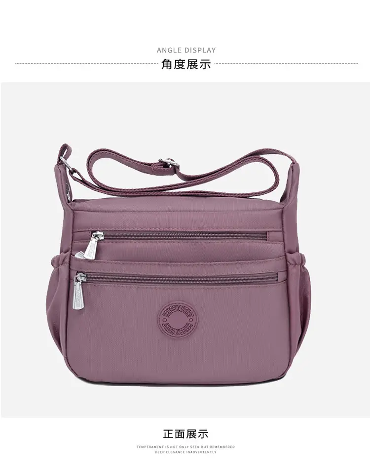 Black Nylon Crossbody Bag for Women Large Capacity — feature 16