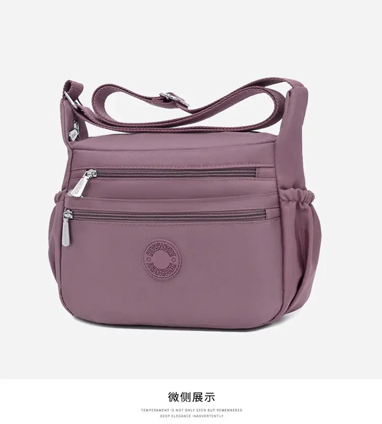 Black Nylon Crossbody Bag for Women Large Capacity — feature 17