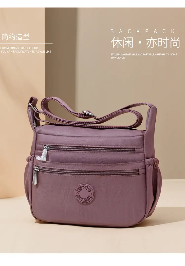 Black Nylon Crossbody Bag for Women Large Capacity — feature 2