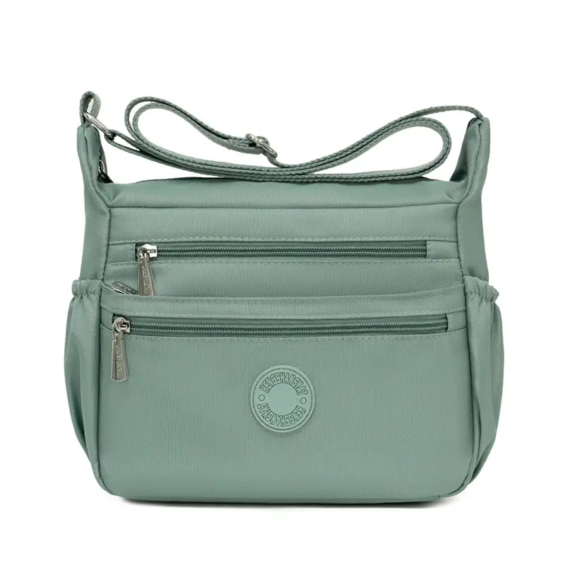 Black Nylon Crossbody Bag for Women Large Capacity