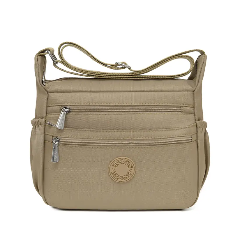 Black Nylon Crossbody Bag for Women Large Capacity