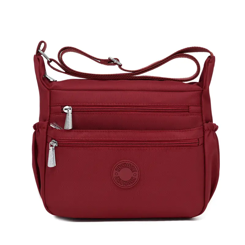 Black Nylon Crossbody Bag for Women Large Capacity