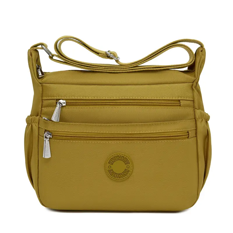 Black Nylon Crossbody Bag for Women Large Capacity