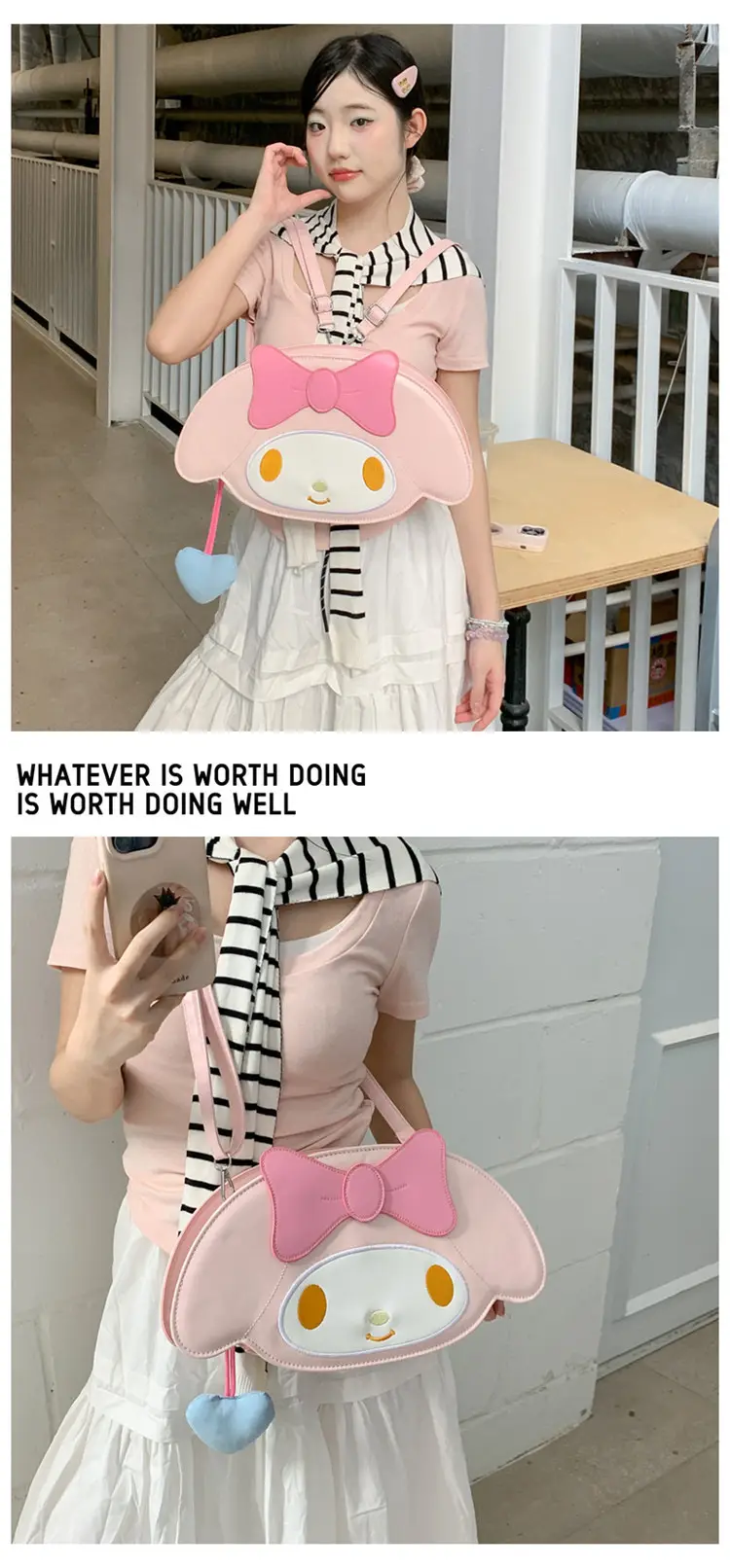 Cute Cartoon Girl Heart Purse Shoulder Crossbody Bag — feature 17
