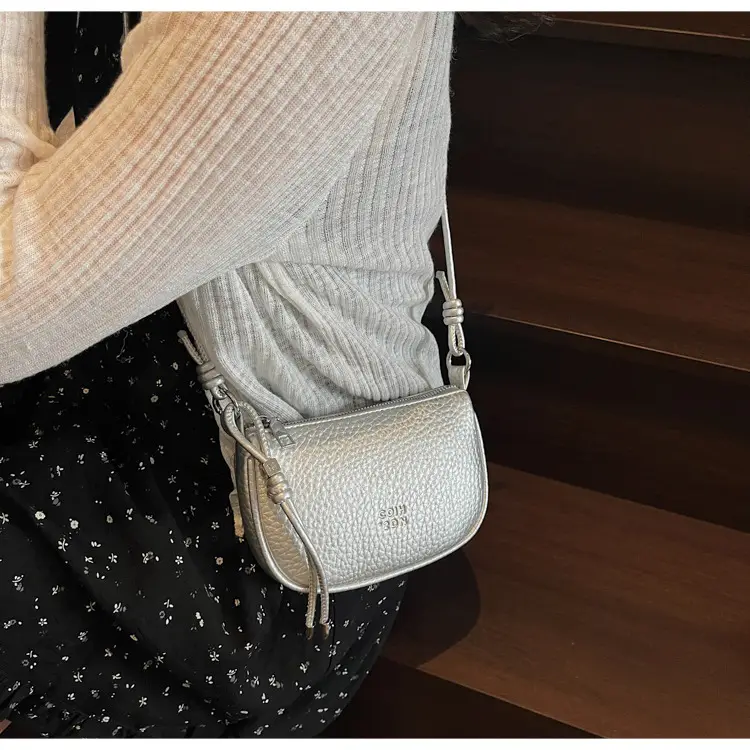 Women Pebbled Shoulder Bag Yellow 2025 Summer — feature 11