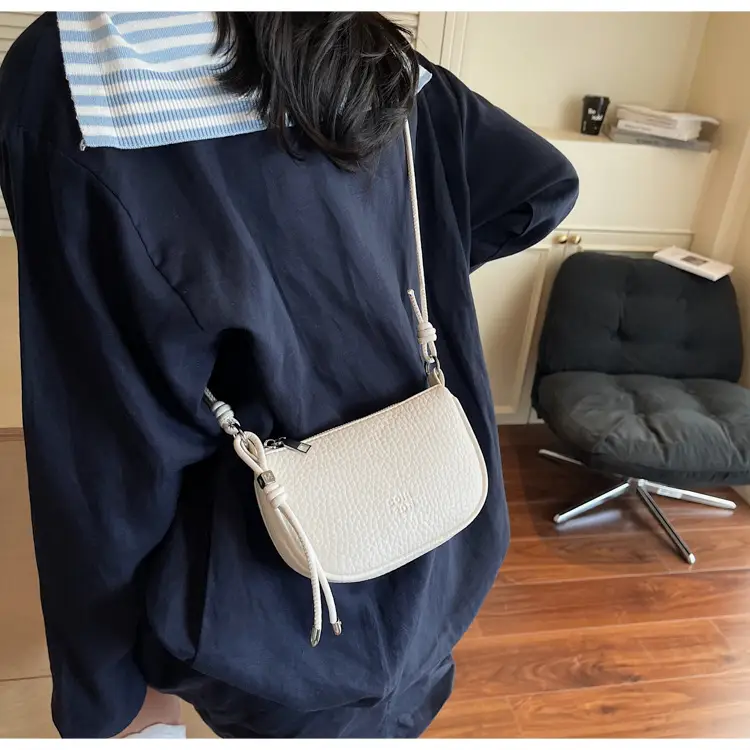Women Pebbled Shoulder Bag Yellow 2025 Summer — feature 15